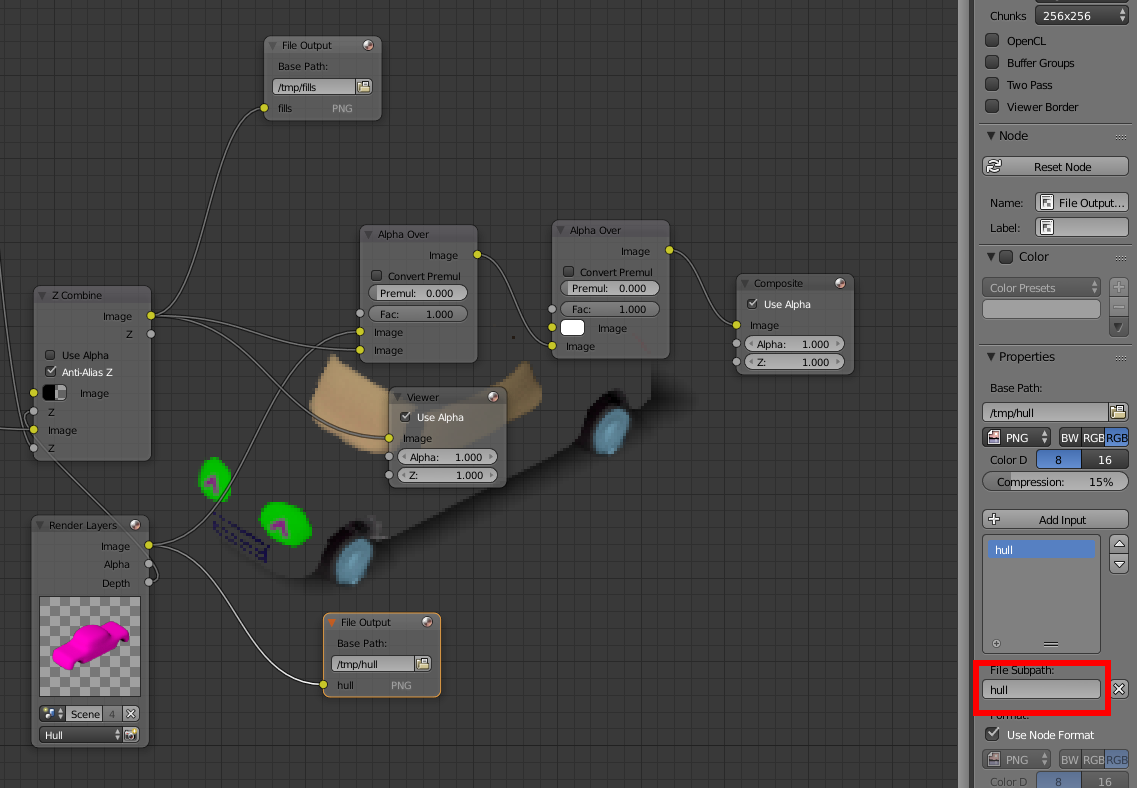 Setting outputs. You can specify filename as well Setting outputs. You can specify filename as well
