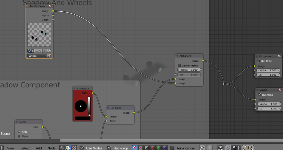 Wheels with shadow Wheels with shadow